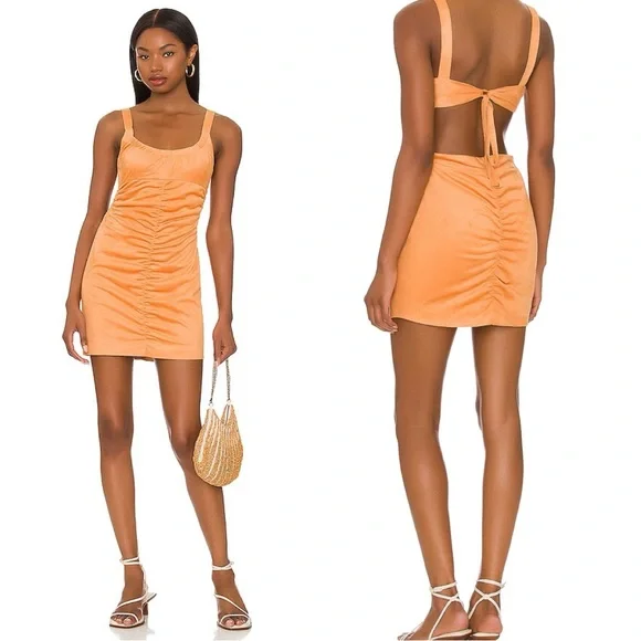 sachin and babi light blue dress Missguided Embellished Cut-Out Halter Neck Ruched Bodycon Mini Dress with Long Sleeves,XS